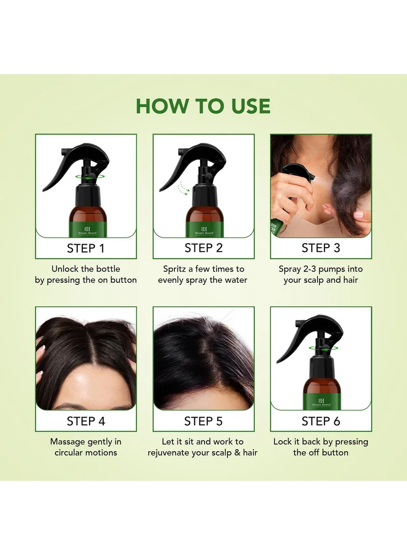 Botanic Hearth Botanic Hearth Rosemary Rice Water Spray for Hair Growth 200ml | Strengthen & Moisturize | Natural Scalp Care for Thicker, Healthier Hair | Ideal Leave-In Conditioner Alternative for All Hair Types