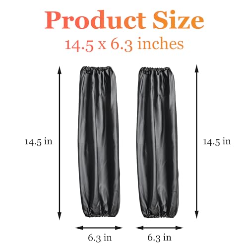 Yzurbu 2 Pairs PVC Arm Sleeves Covers, Waterproof Oilproof Sleeves Protector, Protective Arm Oversleeves with Elastic Cuffs - Image 5