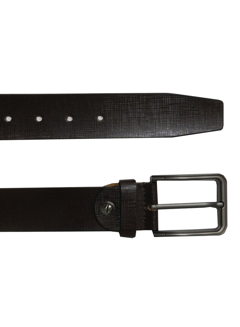 LAVERI LEATHER GENUINE LEATHER 40MM FORMAL AND CASUAL BROWN BELT FOR MENS - Image 5