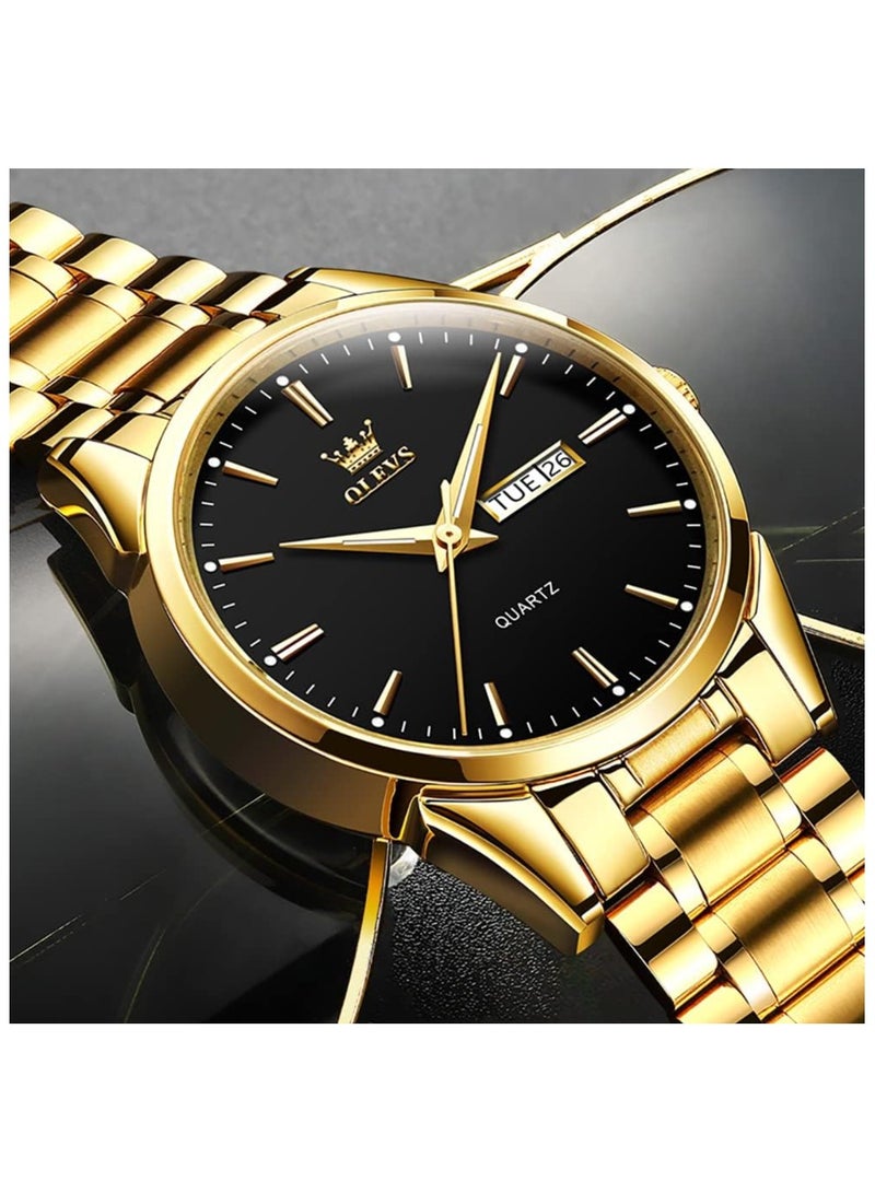 أوليفز ساعات OLEVS للرجال كاجوال تناظرية كوارتز تاريخ ساعة مقاومة للماء بسيطة وجه كبير معصم عصري 6898 - Image 5