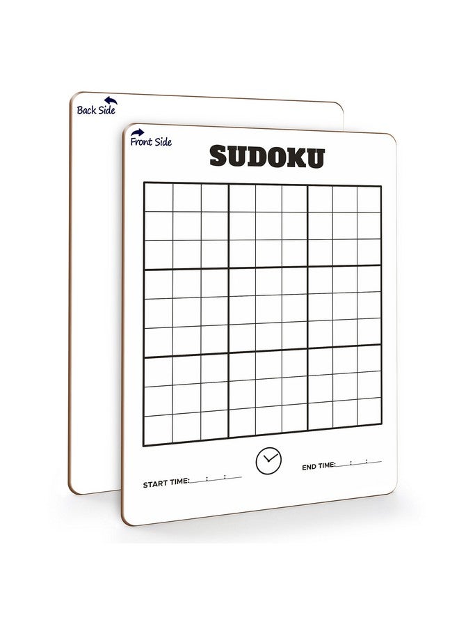 Scribbledo Dry Erase Sudoku For Kids Sudoku Puzzles For Adults All Ages 9”X12” White Board Easy Hard Sudoku Math Educational Game Whiteboard - Image 1