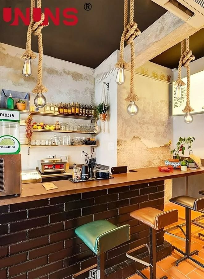 Study Double Head Rope Pendant Light Beige/Clear 100cm - Image 5