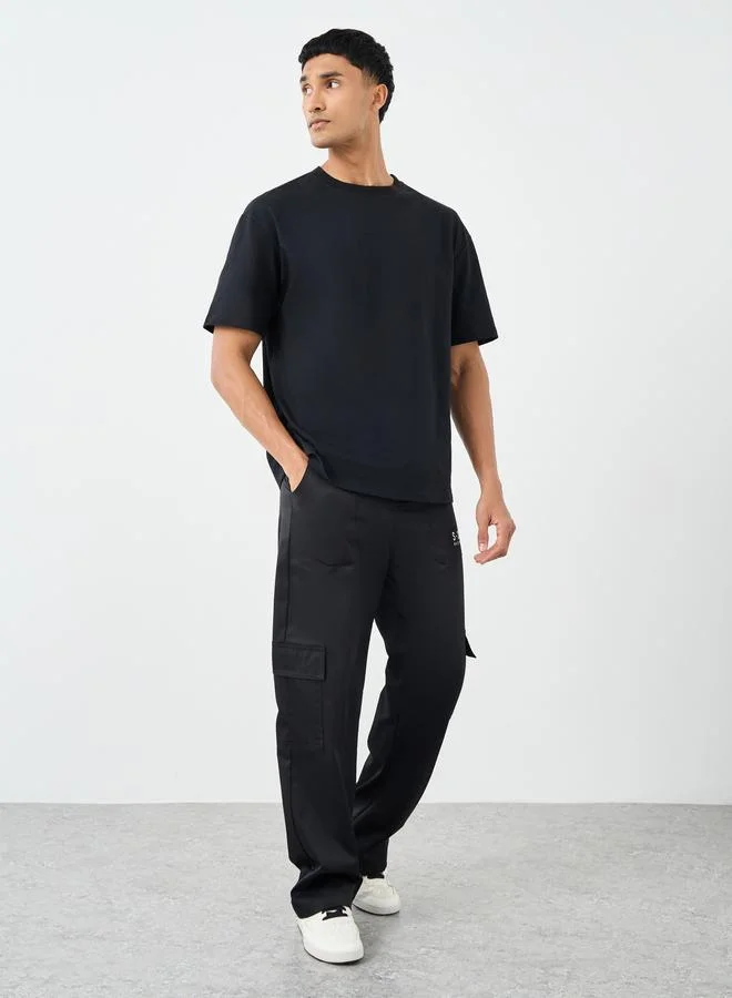 ستايلي Styli Men Oversized Japanese Graphic Back Print T-Shirt
