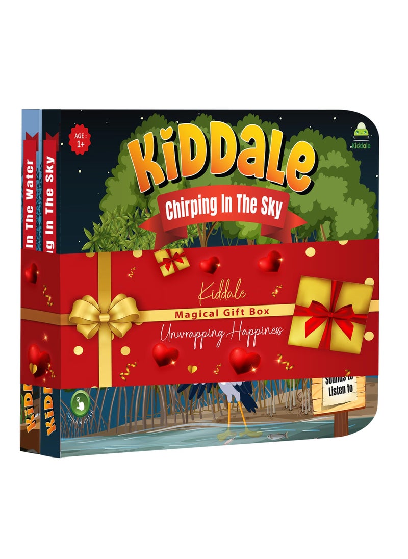 Kiddale Pack of 2 Musical Birds Nursery Rhymes and Aquatic Rhymes Sound Book for 1+ Year Old|Interactive Touch n Play Sound Book|Learning & Education for 1-3 Years Old|Sing Along Books  - Image 1