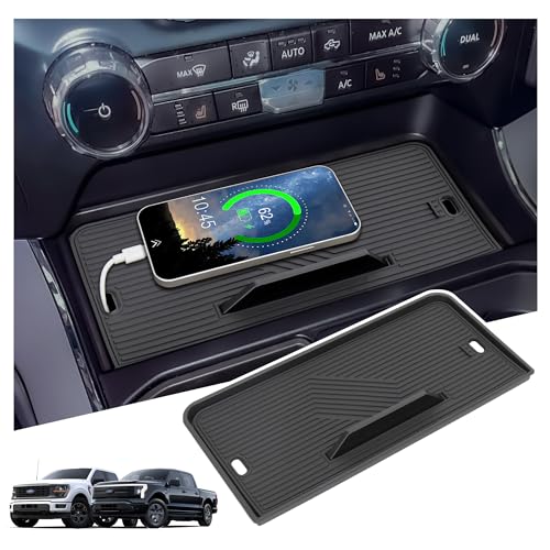 Sinminou Center Console Organizer Compatible with 20212026 Ford F15020222024 Ford F150 Lightning XLT Accessories Hidden Panel Secret Pocket Lid with USB PortFits Front Shifter Open Pocket - Image 1