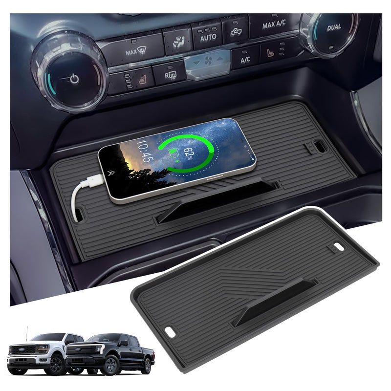 Sinminou Center Console Organizer Compatible with 20212026 Ford F15020222024 Ford F150 Lightning XLT Accessories Hidden Panel Secret Pocket Lid with USB PortFits Front Shifter Open Pocket - Image 3