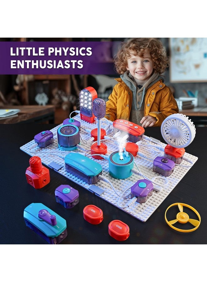 VATOS Science Circuit For Kids, 53Pcs Diy Electronics Exploration Kit With 150+ Projects, Physics Science Experiments Circuit Board Kit, School Family Stem Educational Toy Gift For Boys Girls Ages 6+ - Image 2