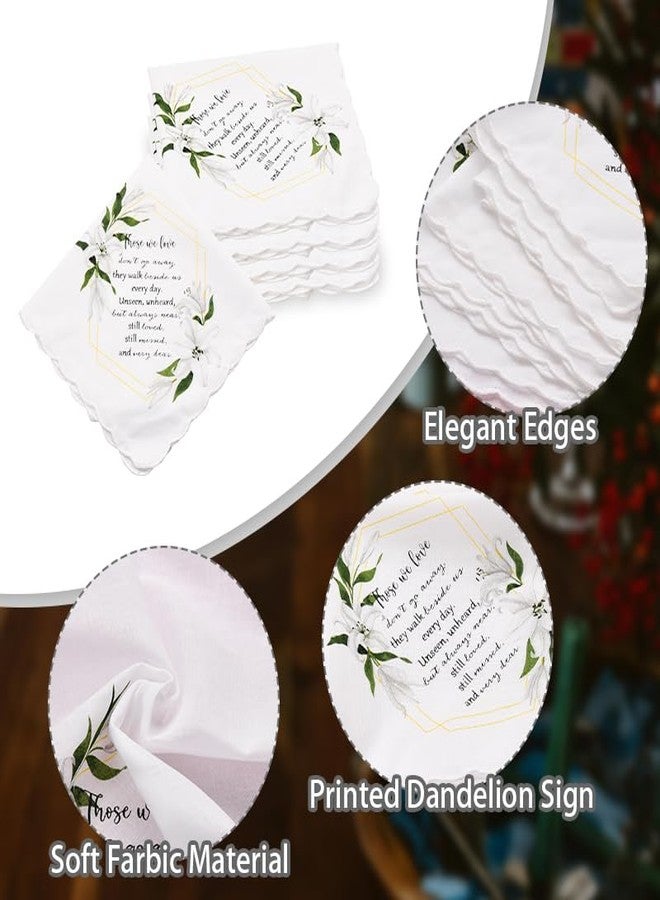 ShiQiao Spl Funeral Favours for Guests Sympathy Handkerchiefs for Women Men Bereavement Gifts for Loss of Dad Mum Those We Love Don't Go Away Flower Handkerchief Set Memorial gift flower Hankie 5 Pcs - Image 5