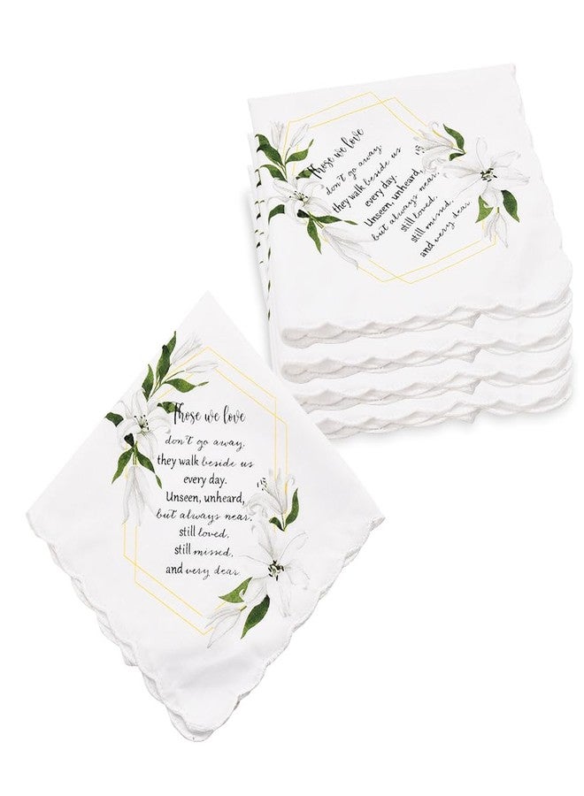 ShiQiao Spl Funeral Favours for Guests Sympathy Handkerchiefs for Women Men Bereavement Gifts for Loss of Dad Mum Those We Love Don't Go Away Flower Handkerchief Set Memorial gift flower Hankie 5 Pcs - Image 1