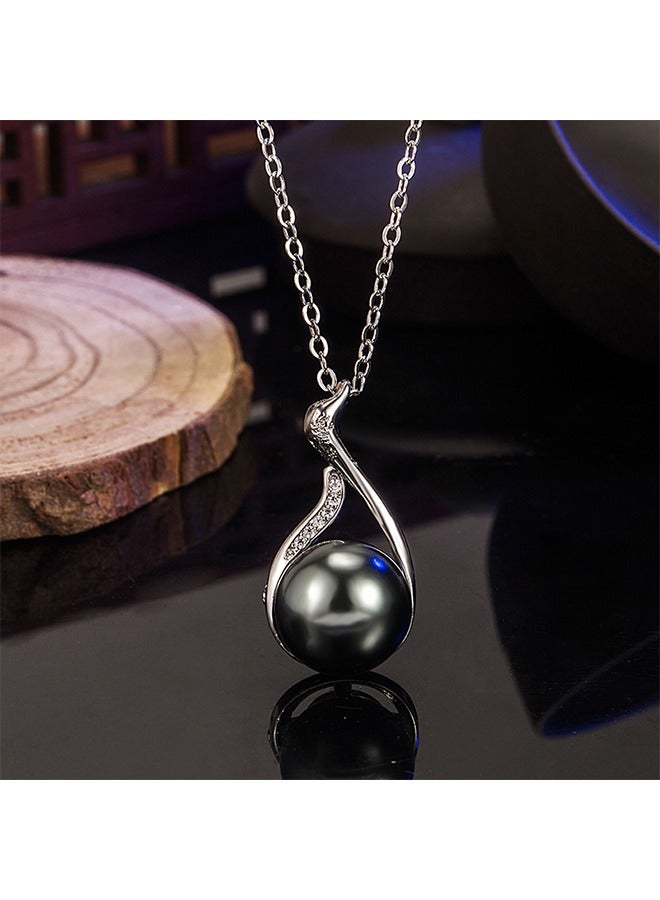 Beyond Freshwater Pearls Necklace, Anti Rust and Anti Fading Alloy Necklace, Fashion Jewelry Gift (Black) - Image 3