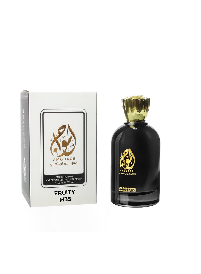 امواج للعطور فروتي M35 مستوحي من بلاك اكس اس لاكسيس للرجال او دي برفيوم 100 مل