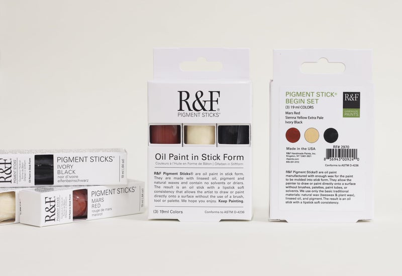 R&F Handmade Paints - Professional Oil Pigment Stick, Begin - Set of 3 19ml - Image 3