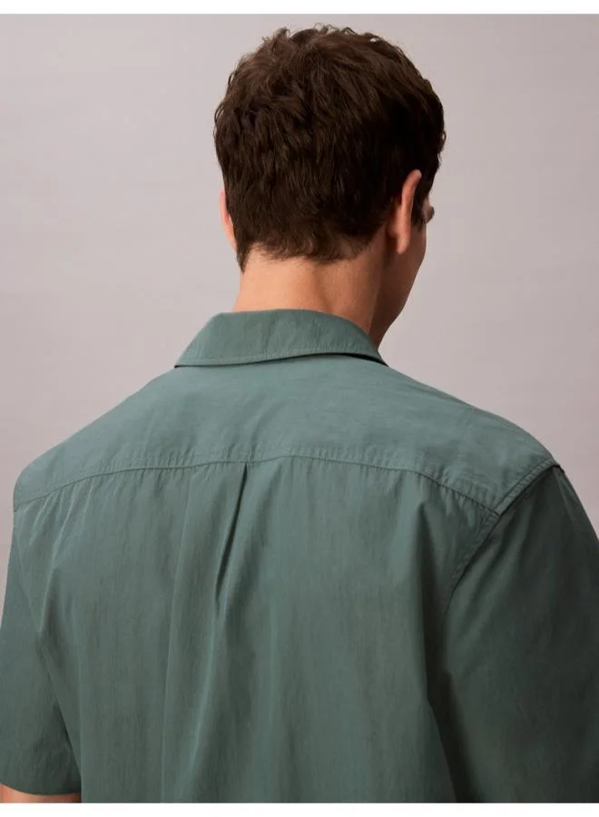 Calvin Klein Jeans Relaxed Cotton Blend Short Sleeve Shirt