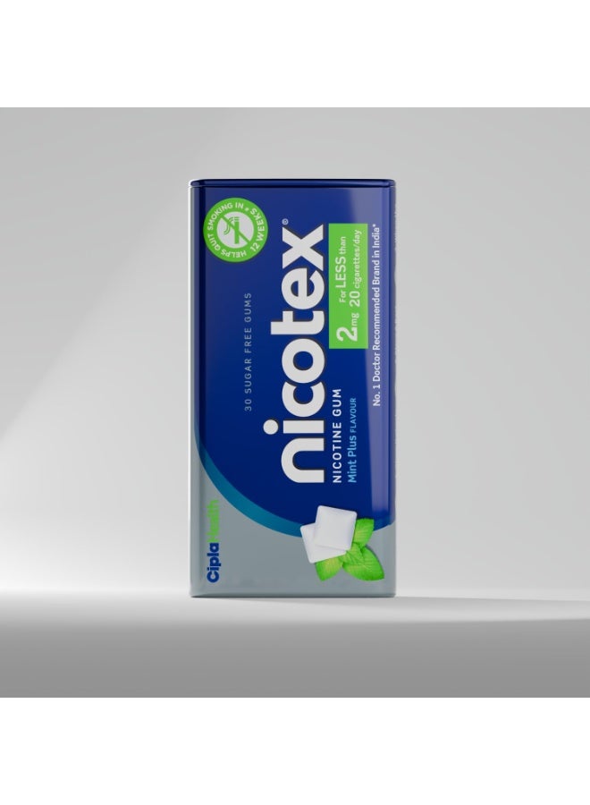 سيبلا علكة سيبلا نيكوتكس بنكهة النعناع الخالية من السكر 2 ملغ | تساعد على الإقلاع عن التدخين | علاج معتمد من منظمة الصحة العالمية | 30 علكة في العلبة | عبوة واحدة - Image 2