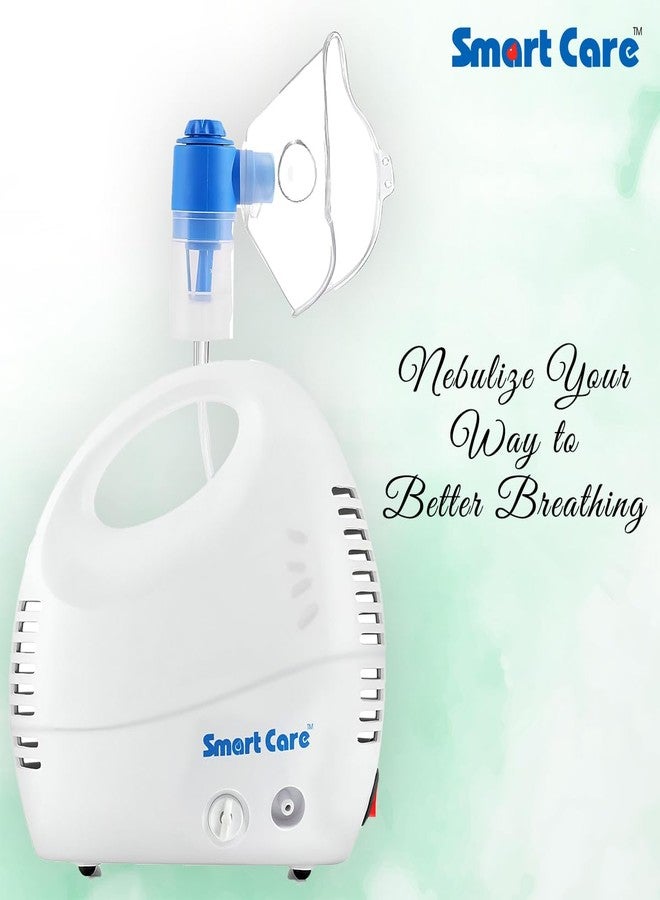 SMARTCARE Nebulizer NB03 - Compact, Portable, and Easy-to-Use Nebulizer for Quick Relief from Breathing Difficulties with Powerful Performance, High Medication Capacity, and One-Button Operation - Image 2