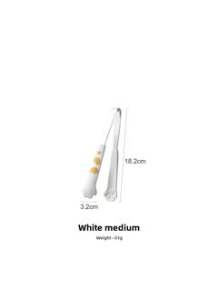 Cat's Claw Snack Clip No Dirty Hand Food Clip Children's Supplementary Food Clip Potato Chip Clip Household Salah Clip Ice Clip Barbecue Clip-Colour:White Medium