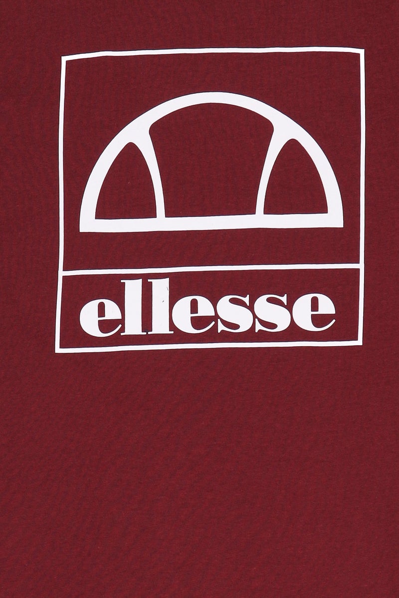 Ellesse Men Sportwear Fit Short Sleeve Outdoor T-Shirt, Maroon - Image 5
