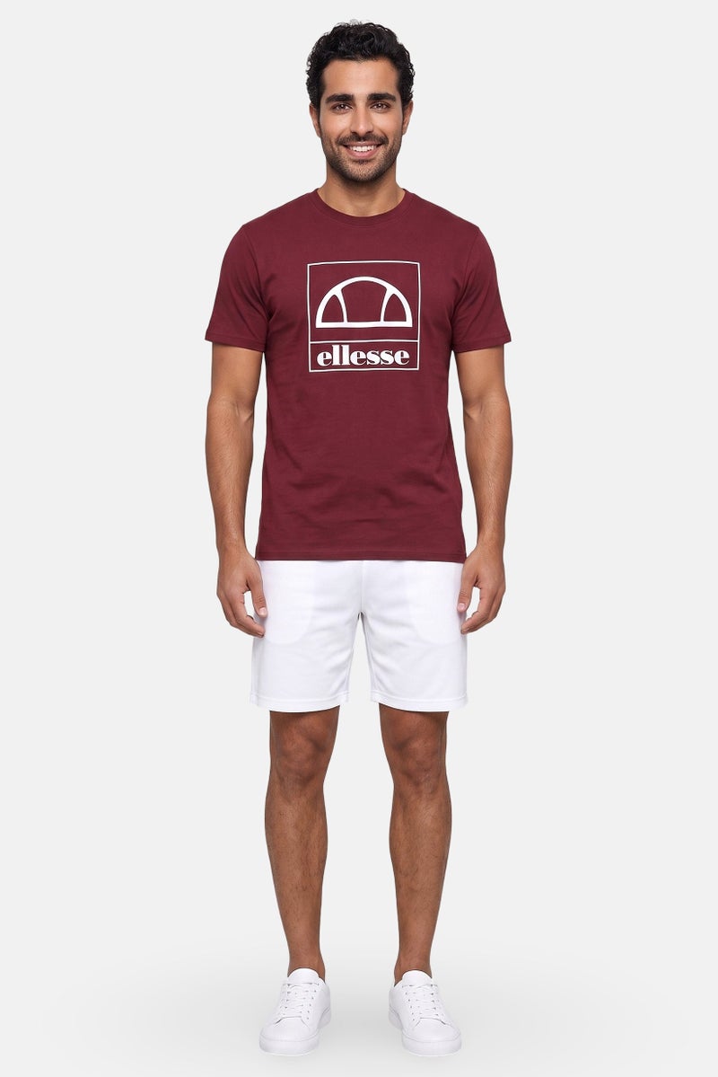 Ellesse Men Sportwear Fit Short Sleeve Outdoor T-Shirt, Maroon - Image 2
