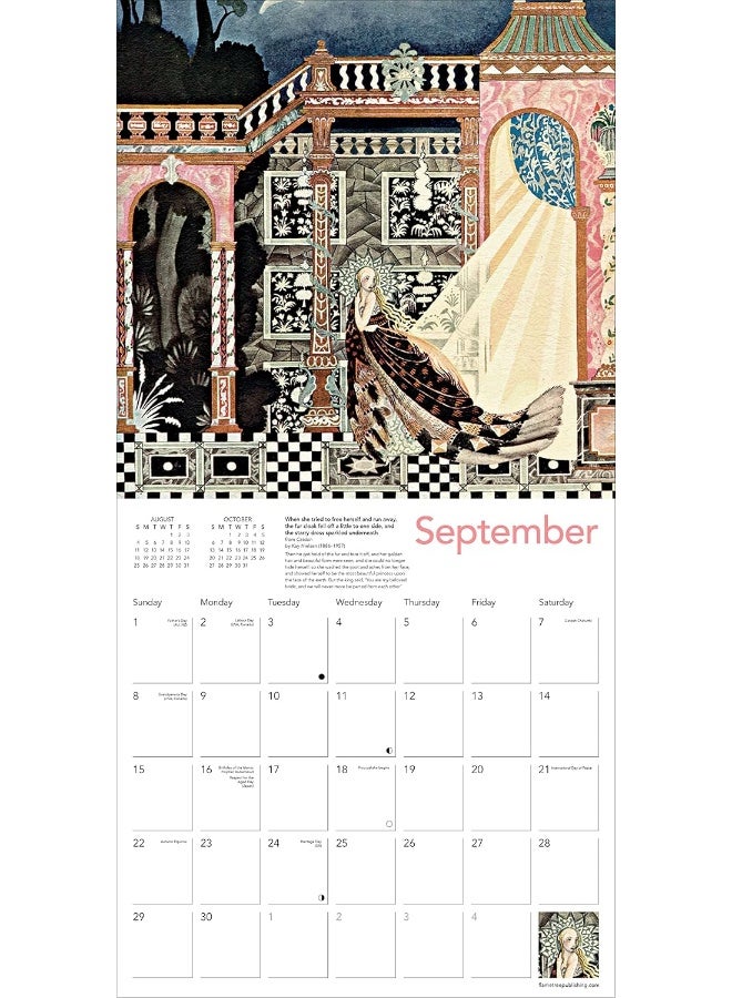 Art Deco Fairytales Wall Calendar 2024 (Art Calendar)  - Image 4