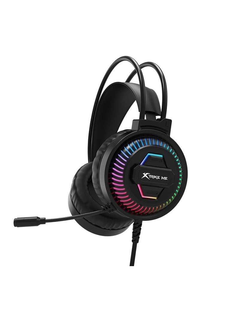 XTRIKE ME Gaming Headset GH510 USB RGB - Stereo Surround Sound - RGB Lighting - 50MM Drivers - LEATHER Ear Cups  - Image 1