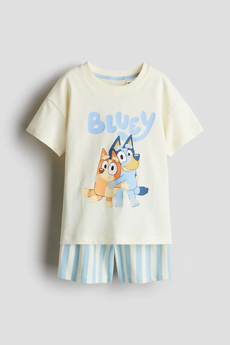 اتش اند ام Printed cotton jersey pyjamas