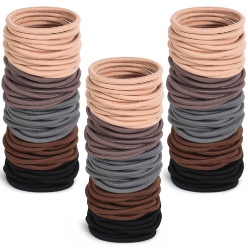 Anezus 200 Pcs MultiColored Hair Ties for Thick Hair Elastics Hair Ties Bulk Hair Bands for Women Men and Girls4mm - Image 1