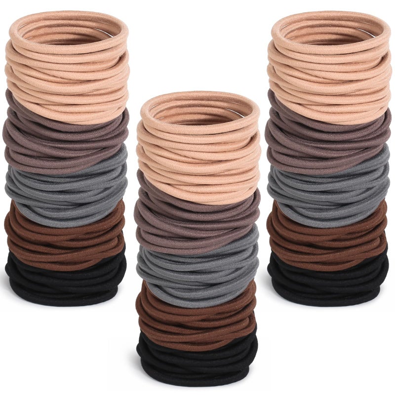 Anezus 200 Pcs MultiColored Hair Ties for Thick Hair Elastics Hair Ties Bulk Hair Bands for Women Men and Girls4mm - Image 3