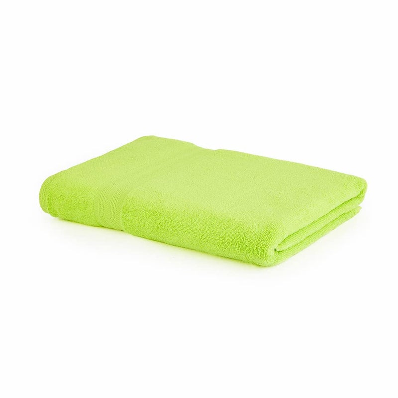 Layers 100% Cotton Bath Towel, 410 GSM (Green, Solid Pattern) Be Bold Collection, Light Weight, Zero Twist, AZO-Free, Moisture Absorbent, Quick Dry Towel, Bathroom Accessories (Pack of 1) - Image 3