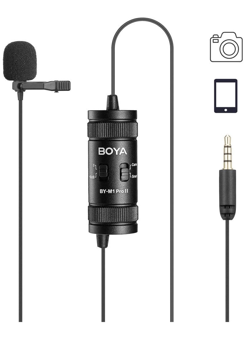 BOYA - BOYA by-M1 Pro II Lavalier Microphone Noise Cancelling Omnidirectional Mic with Monitoring Port for YouTube Tiktok Interview Broadcast Content Creation - Image 1