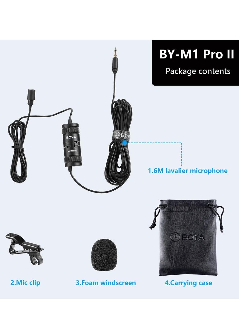 BOYA - BOYA by-M1 Pro II Lavalier Microphone Noise Cancelling Omnidirectional Mic with Monitoring Port for YouTube Tiktok Interview Broadcast Content Creation - Image 1