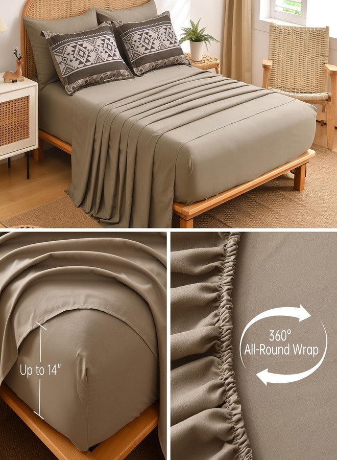 Anibedding Brown King Size Comforter Set 7 Pieces Boho Western Bedding Set for All Season, Aztec Bed in a Bag King Soft Microfiber Comforter Set with Sheets, Pillowcases & Shams - Image 5