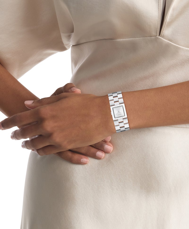 CALVIN KLEIN ساعة نسائية مربعة بتصميم تناظري بعلبة من الفولاذ المقاوم للصدأ - Image 4