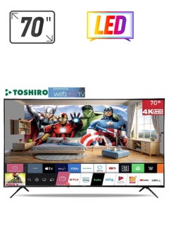 Toshiro Toshiro 70 Inch 4K UHD Smart TV with WebOS Operating System with Magic Remote, Built-in Wi-Fi, Smart Apps, 2024 Model - TRO70MEU4STN  - Image 1