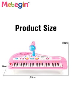 MEBEGIN Piano Keyboard Toy with Microphone, Multifunctional Electronic Piano Toy with Microphone, Preschool Learning Educational Instruments Toy, Great Toddler Musical Toy, Suitable for Kids Aged 3+ and Beginners to Practice, 35*19*20cm  - Image 5