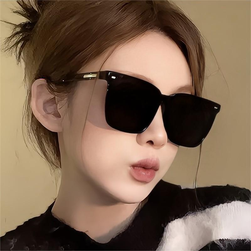 GP New Trendy Black Frame Sunglasses for Women and Men - Slimming, UV400 Protection, Fashionable Cat-Eye  Design - Image 2