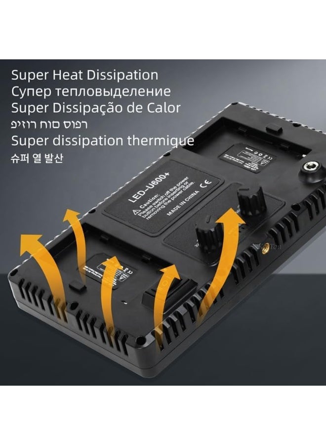 Pro LED 600 Studio Photography Light – Adjustable LED Flat Panel Lamp for Beauty Photography, Vlogging, Video Recording, Selfies, Live Streaming, YouTube, and Content Creation - Image 1