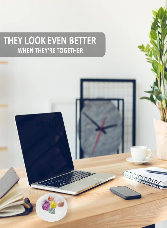 Himalayan Glow WBM Selenite Crystal Charging Plate For Smudging, Healing and Recharging Crystals - 2 Pack,White - Image 1