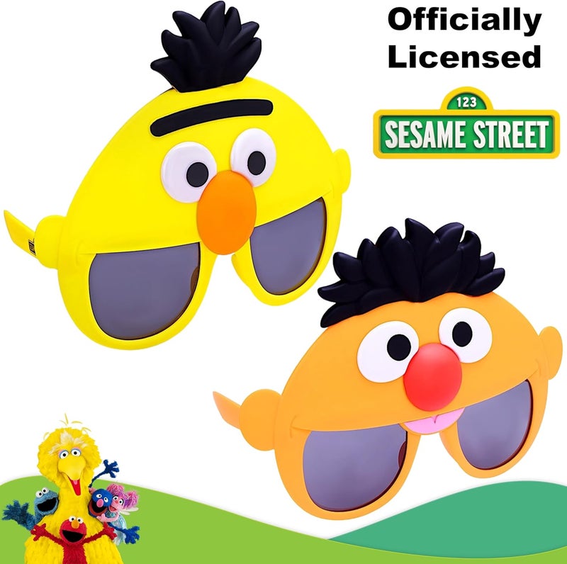 Sun-Staches Official Sesame Street Sunglasses | Ernie, Bert, Elmo, Cookie | Costume Accessory Mask | One Size Fits Most - Image 2