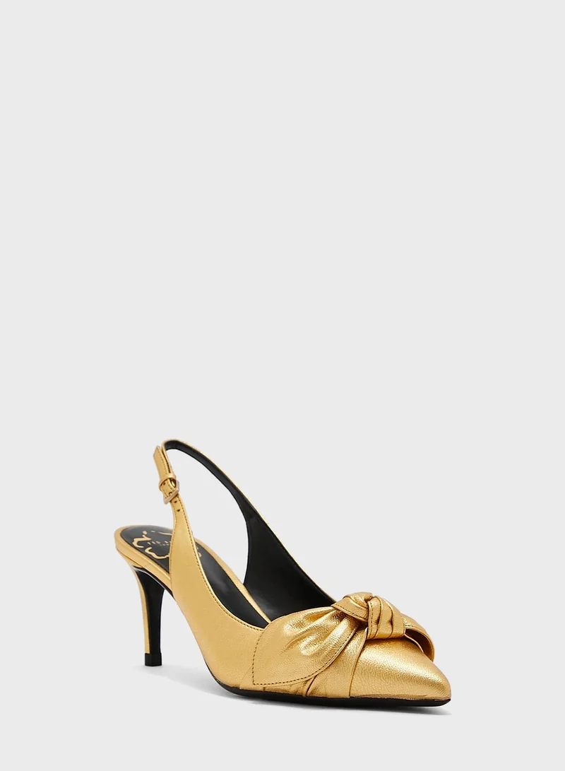 Ted Baker Kriisty Metallic Bow Slingback Pumps