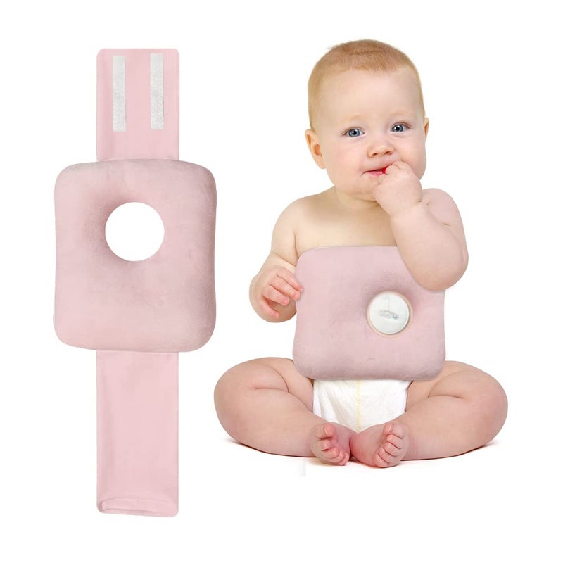 POWYS G Tube Tummy Time Pillow Feeding Tube Belt Pads Adjustable Nursing Pillow with a Hole for Supporting Babies Infant Children Kids Protecting Button