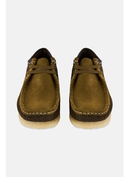 clarks Men Standard Wallabee Suede Lace Up Shoes, Dark Green  - Image 4