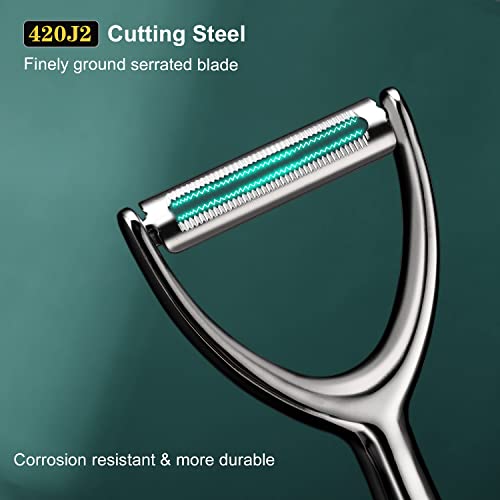 SUCCFLY Vegetable Peeler Stainless Steel, Premium Potato Peelers for Kitchen, Veggie Fruit Peeler, Apple Carrot Cucumber Peeler，Ultra Sharp Rotary Blade, Heavy Duty Ergonomic Handle (5-year warranty） - Image 3