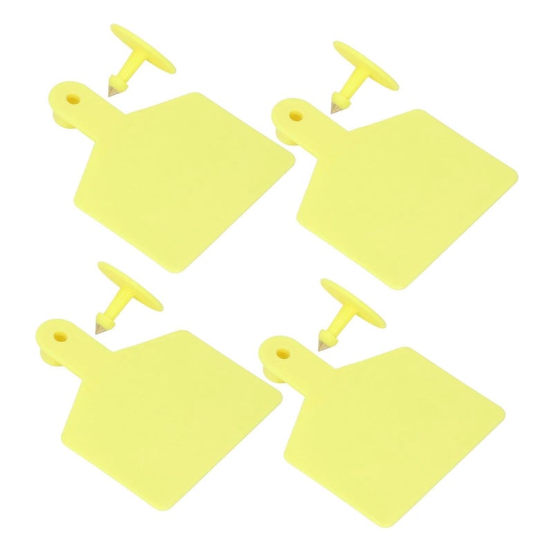Cattle Ear Large, Animal Identification, Yellow Livestock Handling Supplies with 100 Set, Plastic Ear for Cattle, to Write and Customize for Farm - Image 5
