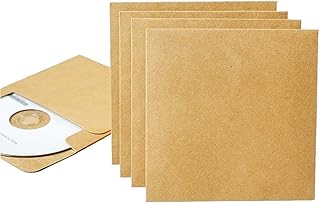ccHuDE ccHuDE 25 Pcs Retro Brown Kraft Paper CD DVD Sleeves Envelopes Cardboard Storage Cases Holder  - Image 1