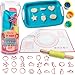 Baketivity Cookie Cutter Set for Kids 24 Assorted Cookie Cutters of Basic Shapes Seasonal and Holiday Themes with Rolling Pin Silicone Baking Pan and NonStick Baking Mat BPAFree Ages 4 - Image 3
