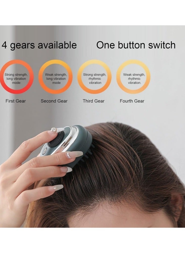 إسكدنيا اللاسلكية مدلك الرأس الكهربائية مدلك فروة الرأس 4-shift قابل للتعديل الاهتزاز الناقل التسلسلي العام القابلة لإعادة الشحن النفط مشط - Image 2