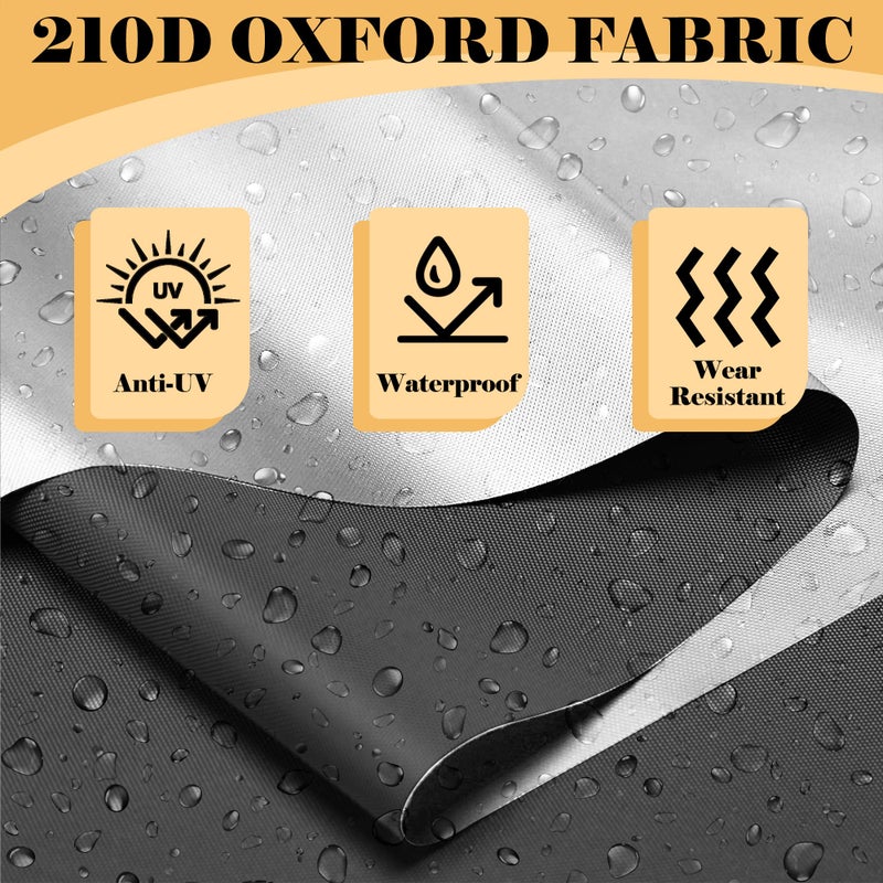PROLEE Bike Shed 6.6FT, Waterproof Oxford Fabric Storage Tent for 2 Bikes, Outdoor Storage with Window Design, Black - Image 5