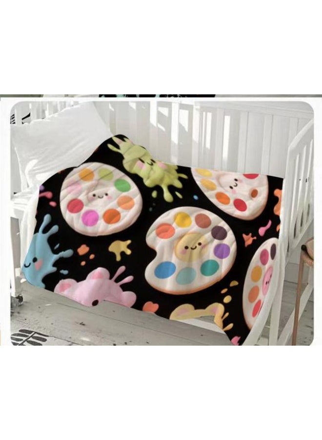 عام بطانية رقيقة من الفانيلا الكرتونية للأطفال أو الطلاب (دافئة ومريحة ومناسبة للنوم والألعاب) 100 سم * 150 سم - Image 3