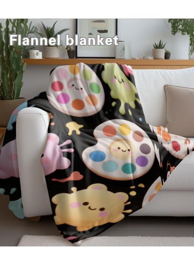 عام بطانية رقيقة من الفانيلا الكرتونية للأطفال أو الطلاب (دافئة ومريحة ومناسبة للنوم والألعاب) 100 سم * 150 سم - Image 5