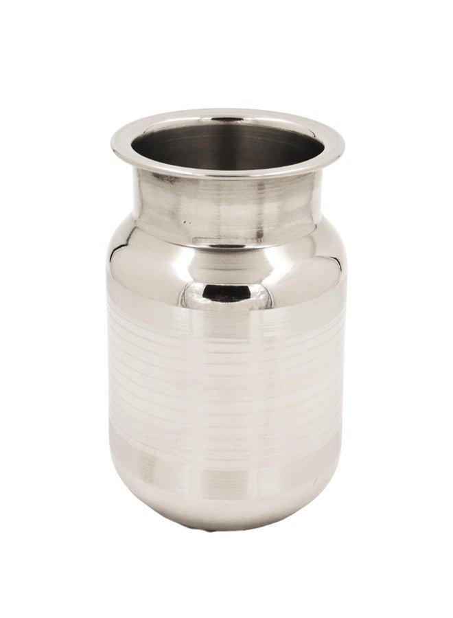Spillbox Stainless Steel Lota|Kalash|Sombu|Theertha Sembu | Vessel |Jug | Karwachauth | Diwali | Mandir Wedding|Kamandal|Gangajal|Water Gangotri|Chambu[Weight:160g Capacity:650ml]-SS More Sombu - Image 1